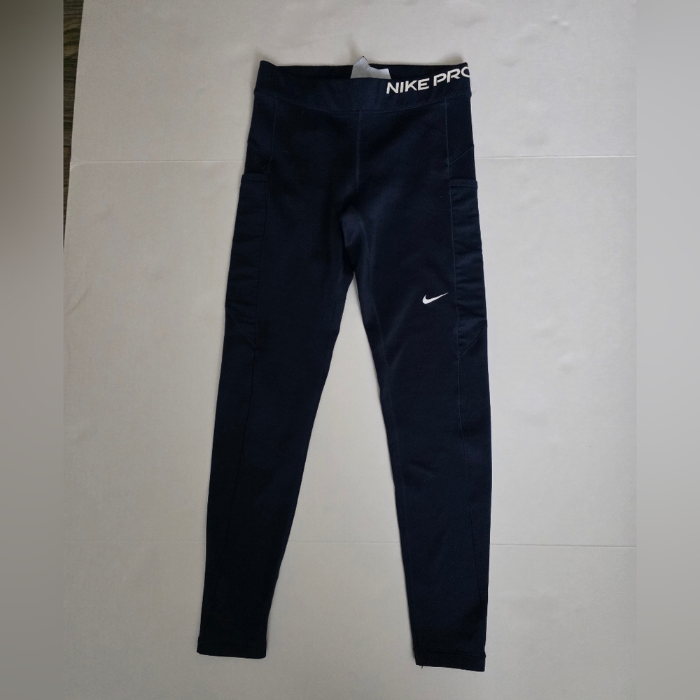 Nike Pro Womens Size M Navy Leggings LIKE NEW.